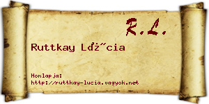 Ruttkay Lúcia névjegykártya
